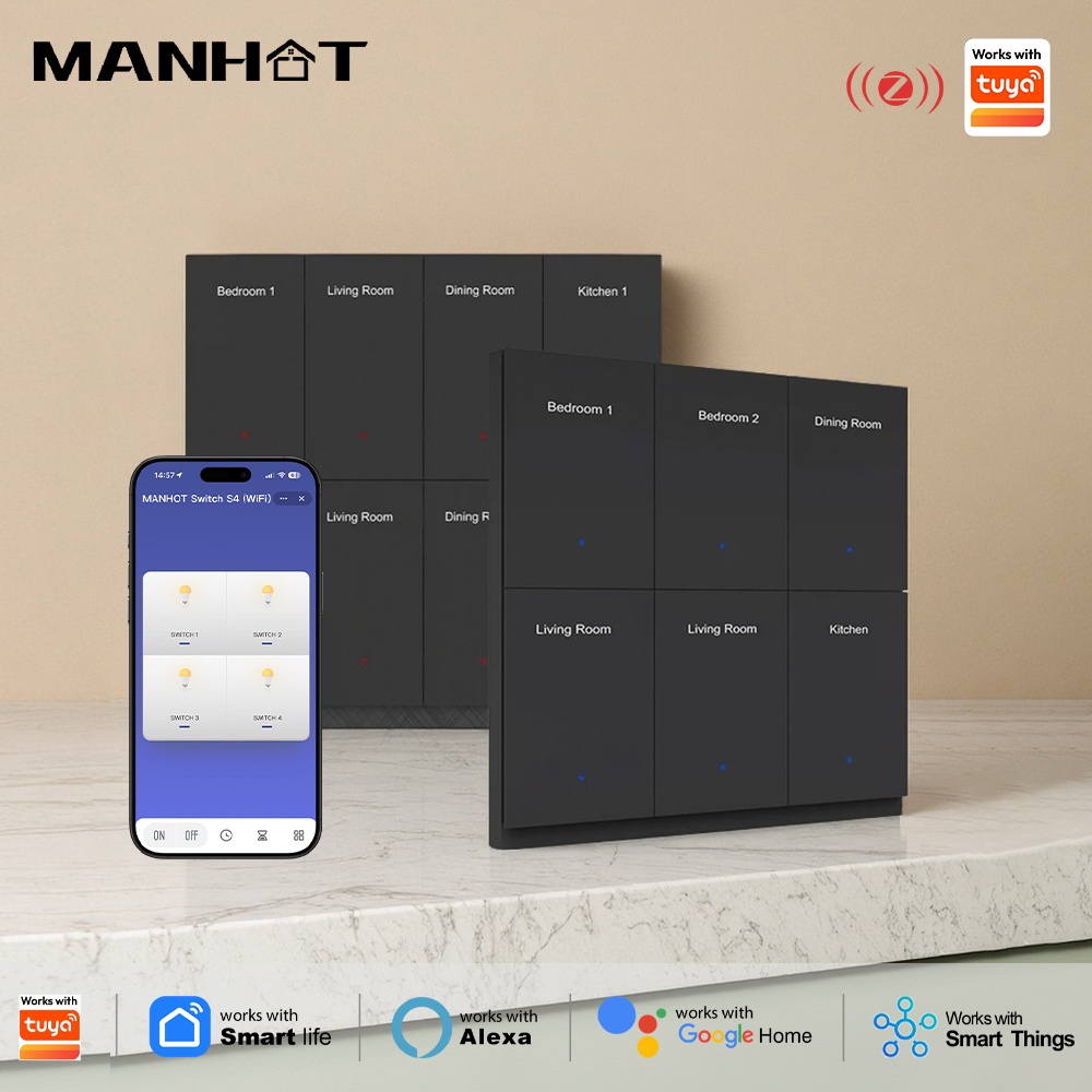 Smart Home Google - Умный выключатель Manhot DIY Name Switch