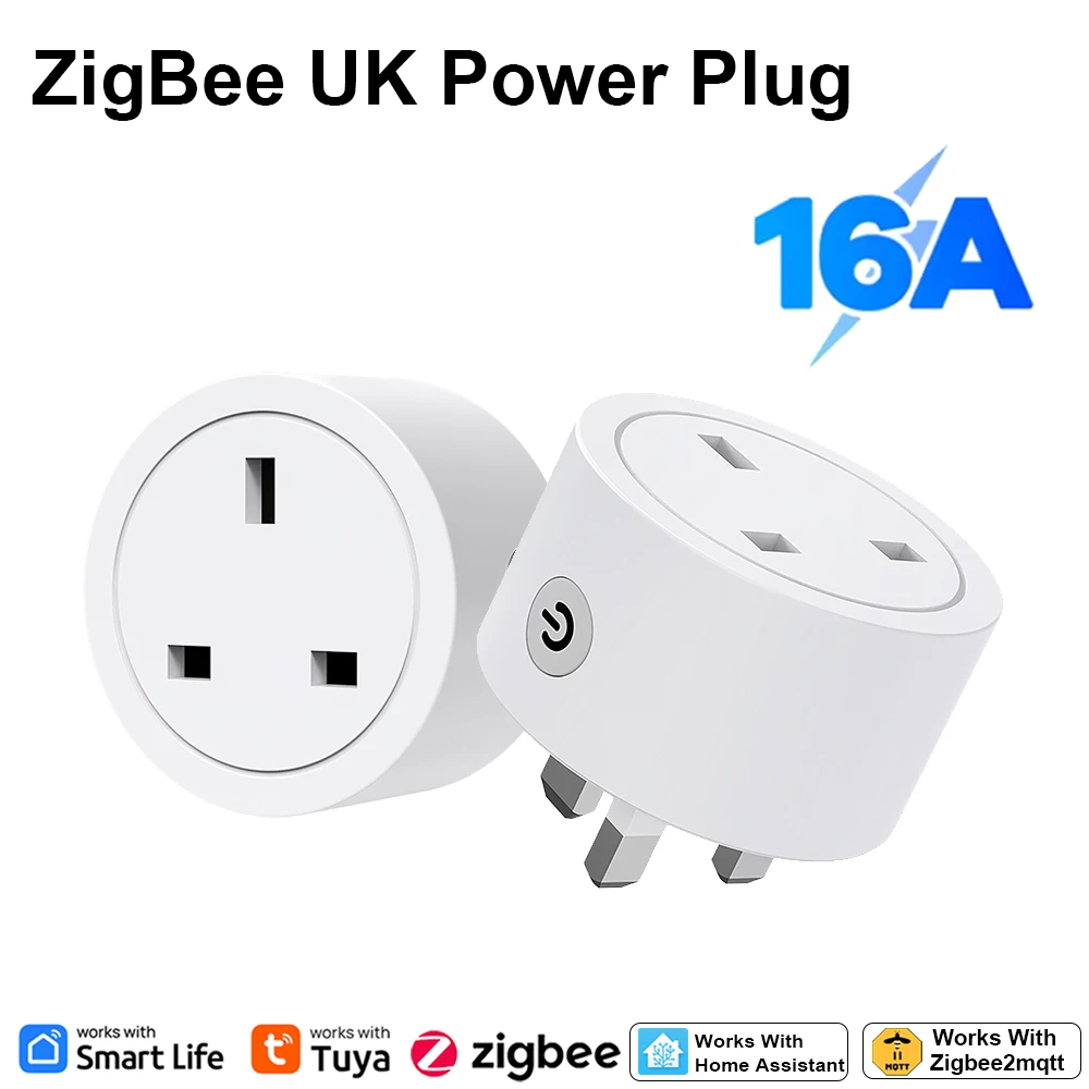 Smart Home Google - Умная розетка Zigbee 16A (стандарт Великобритании)