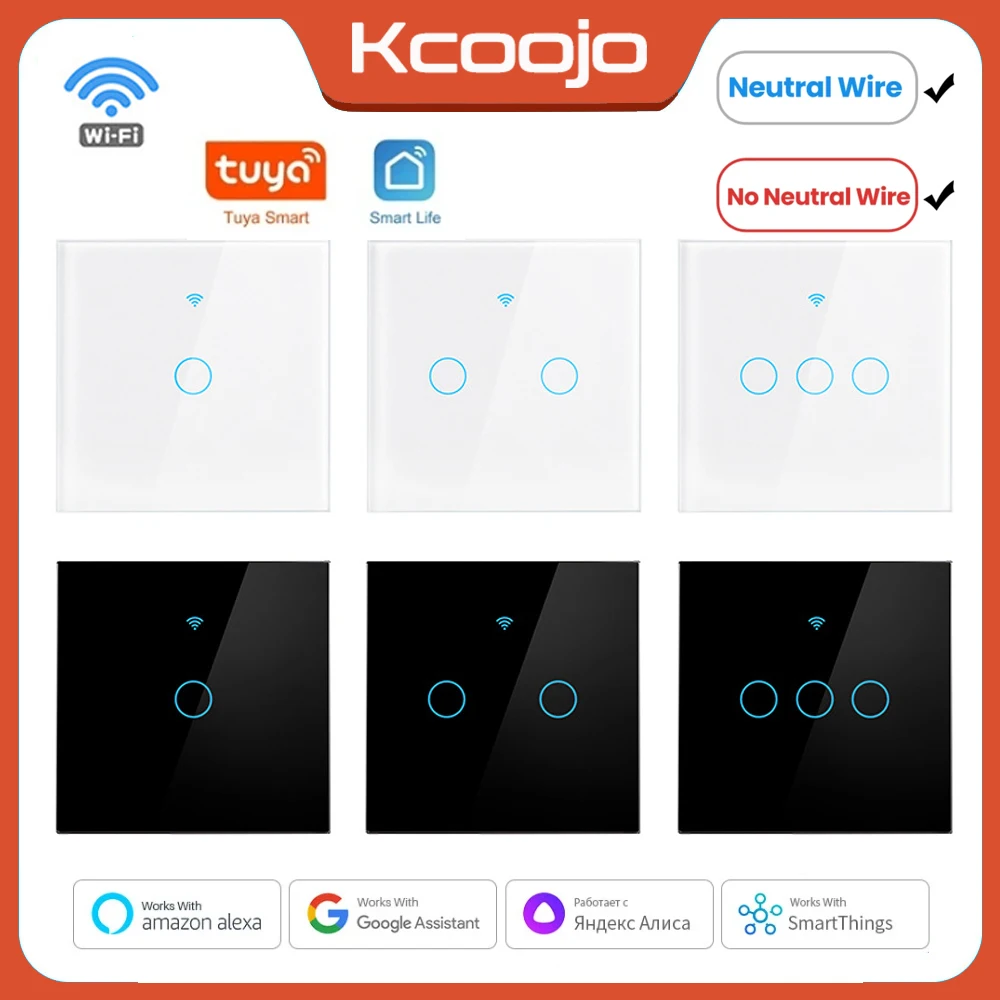Smart Home Google - Умные переключатели Tuya Wi-Fi EU 1/2/3/4Gang,