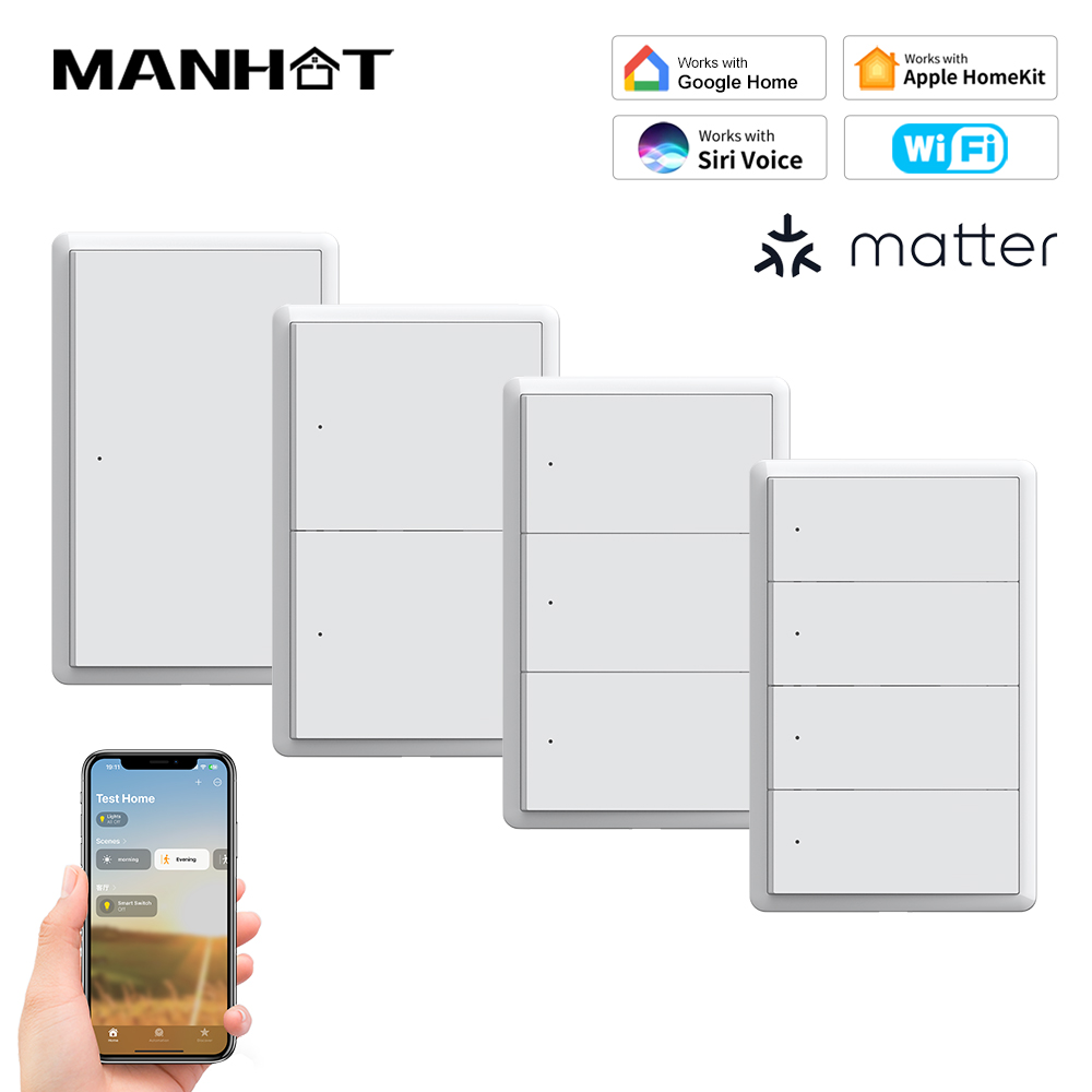Smart Home Google - Умный Wi-Fi выключатель MANHOT Homekit без