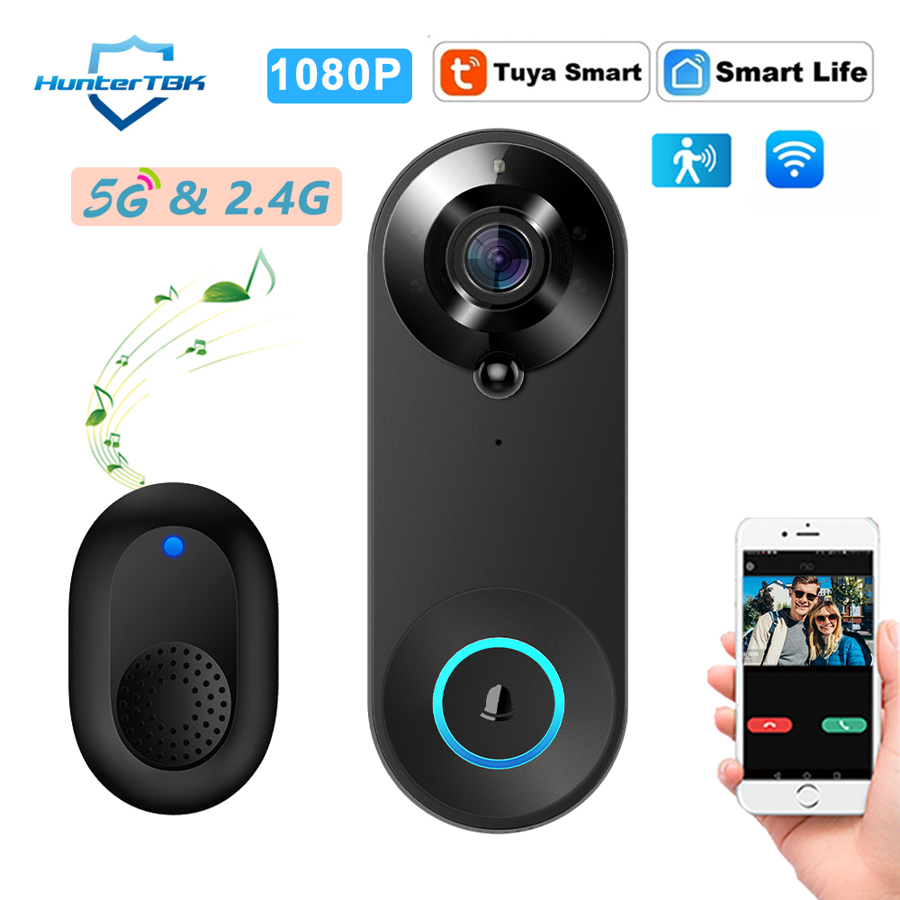 Smart Home Video Doorbell - Видеодомофон 5G/2.4G WiFi с беспроводной камерой