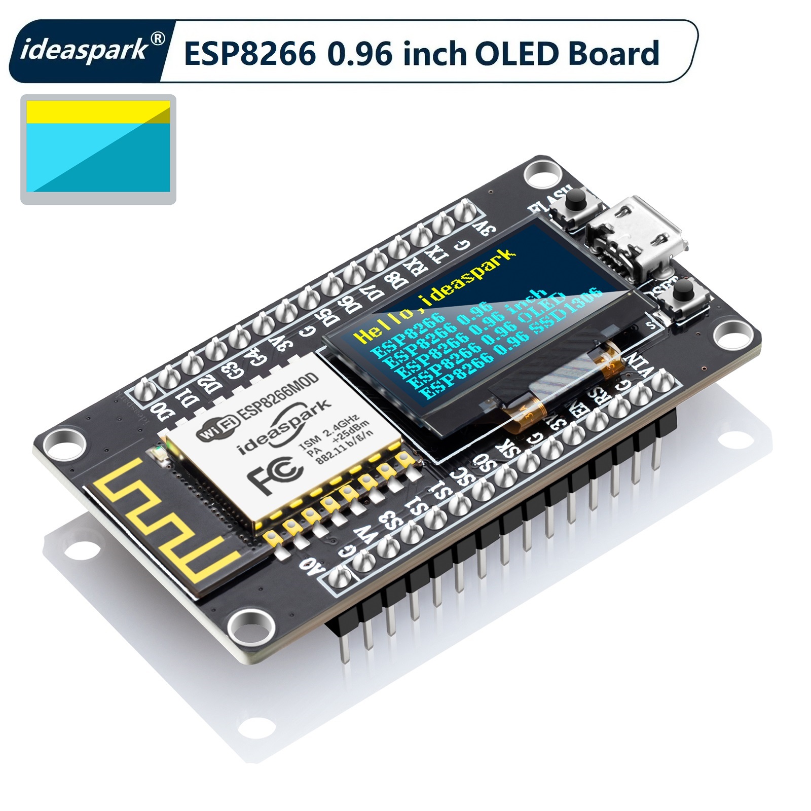 Smart Home Kit For Arduino - Макетная плата NodeMCU ESP8266 с OLED-дисплеем