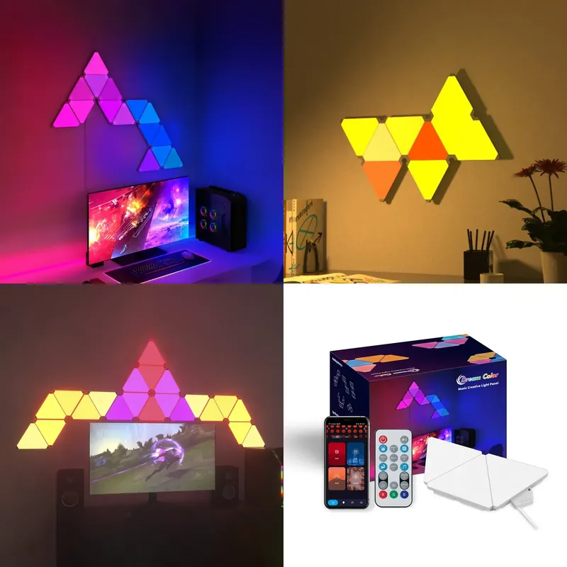 Smart Home Google - Светодиодные RGB-панели Banqcn Triangle для игровой