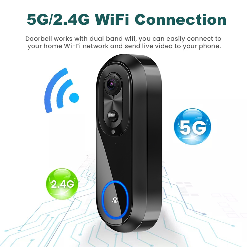 5G 2,4G Wi-Fi видео дверной зв – обзор и цена Smart Home Video Doorbell