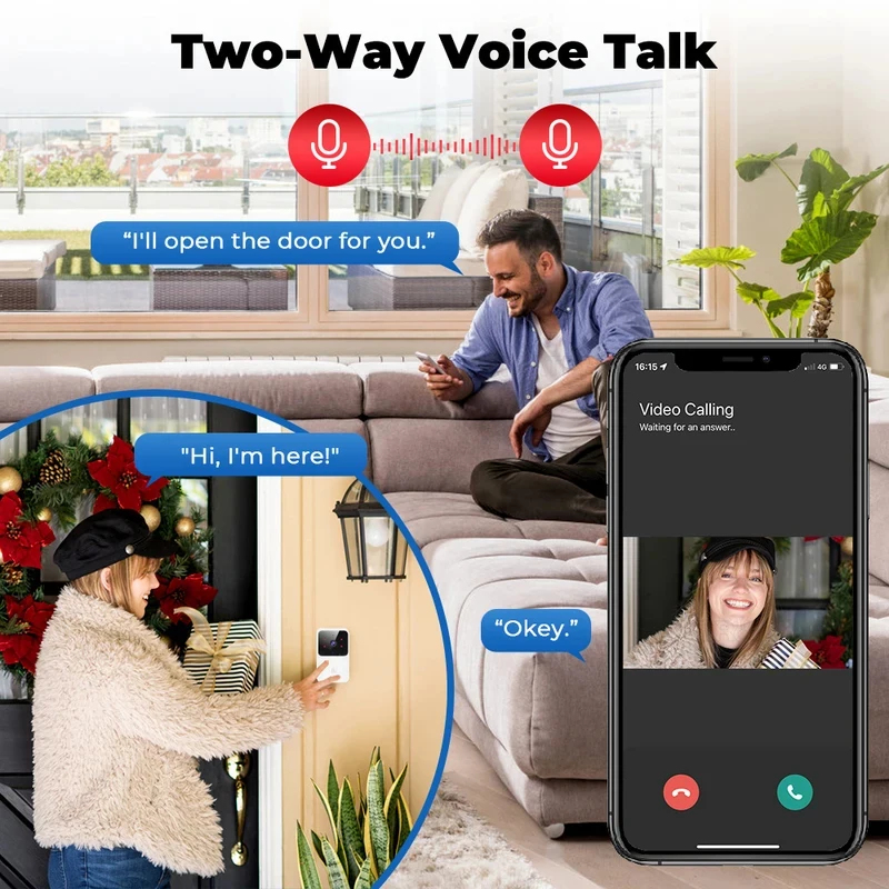 Умный Wi-Fi видеодомофон с бес – обзор и цена Smart Home Video Doorbell