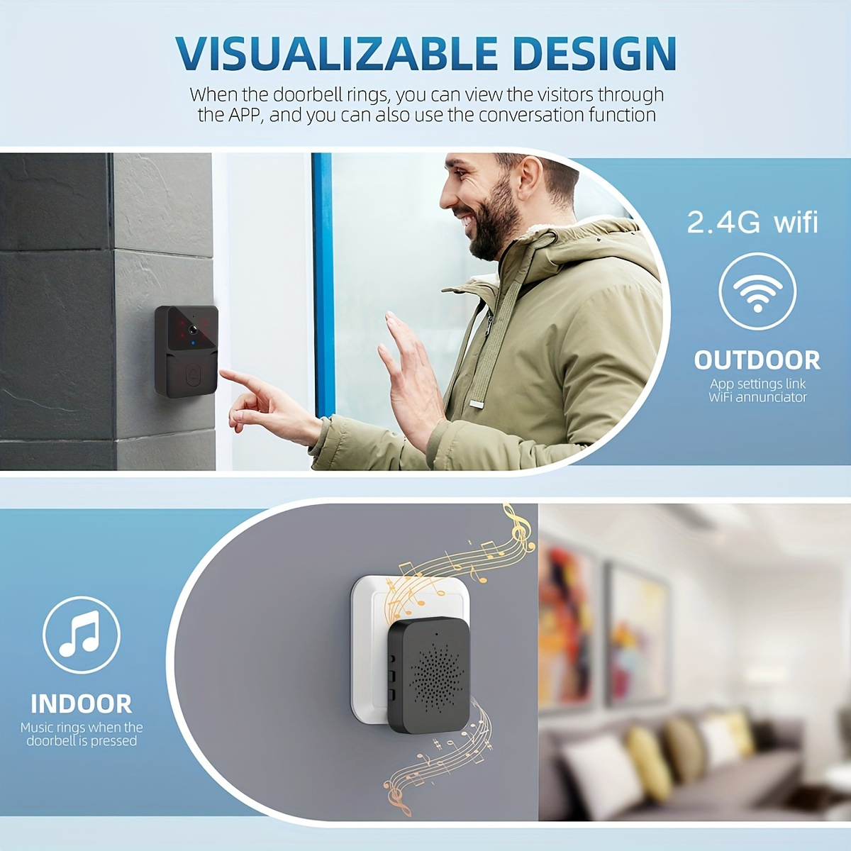Беспроводной умный видеодомофо – обзор и цена Smart Home Video Doorbell